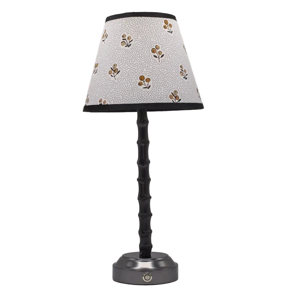 Flora Black Rechargeable Bamboo Table Lamp: Bobby - FLORA BLACK