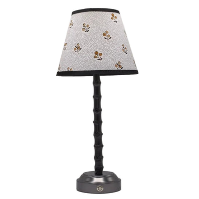 Flora Black Rechargeable Bamboo Table Lamp: Bobby - FLORA BLACK