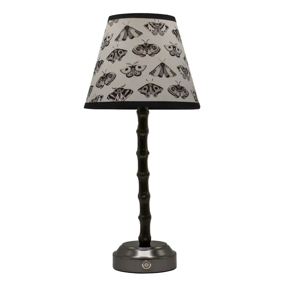 Flora Black Rechargeable Bamboo Table Lamp: Dusk - FLORA BLACK