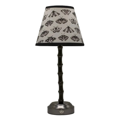 Flora Black Rechargeable Bamboo Table Lamp: Dusk - FLORA BLACK