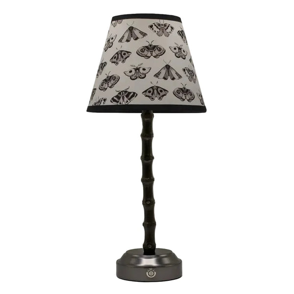 Flora Black Rechargeable Bamboo Table Lamp: Dusk - FLORA BLACK
