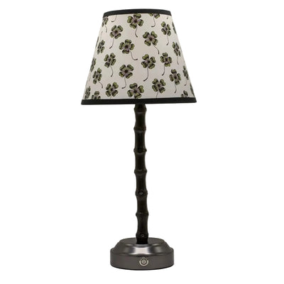 Flora Black Rechargeable Bamboo Table Lamp: Lucky - FLORA BLACK