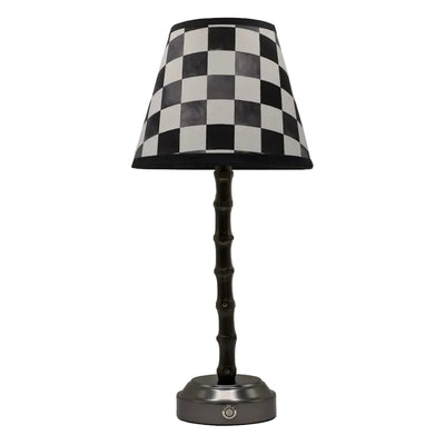 Flora Black Rechargeable Bamboo Table Lamp: Queens Gambit - FLORA BLACK
