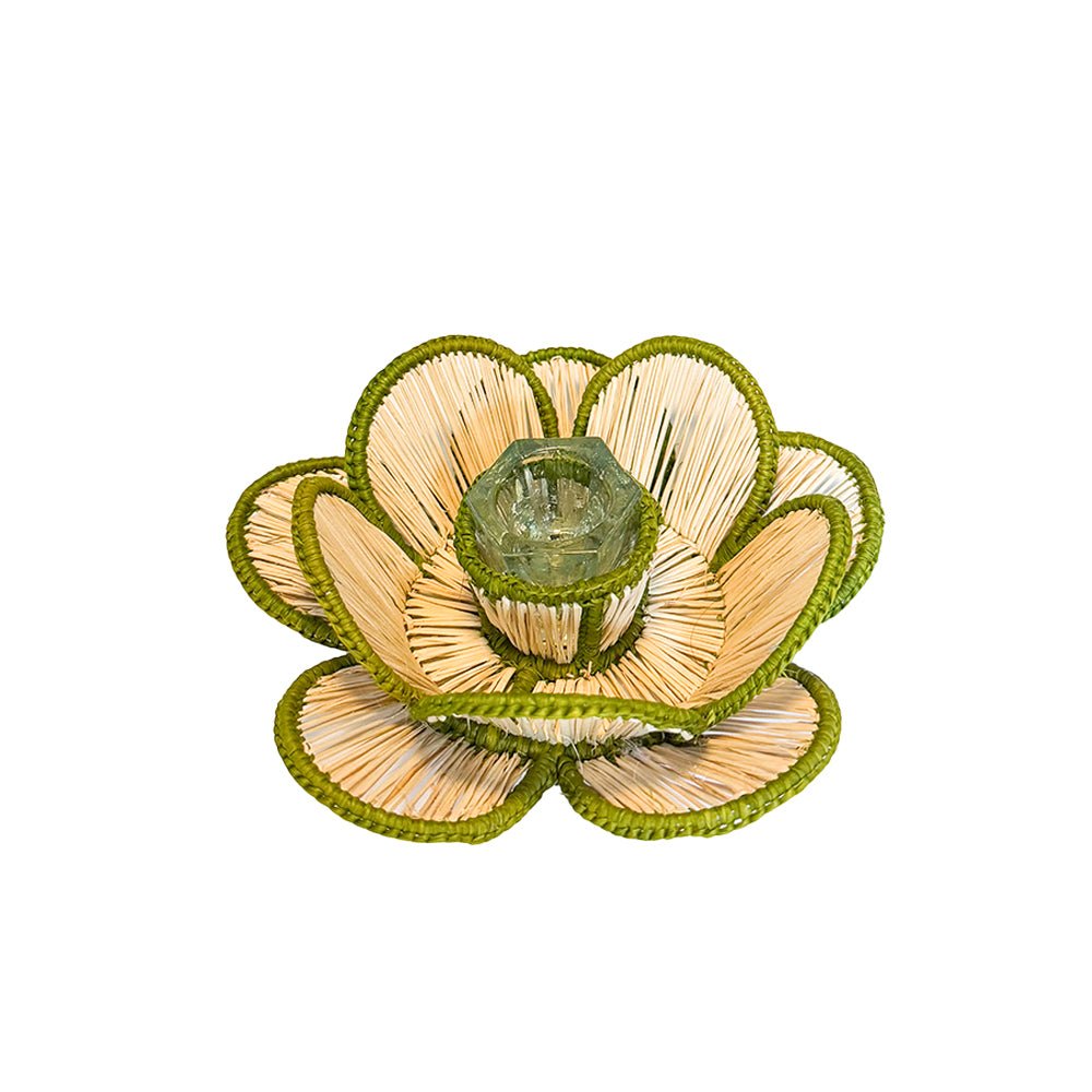 Flora Candle Holder in Green