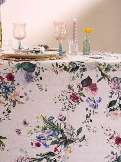 FLORA LINEN TABLECLOTH