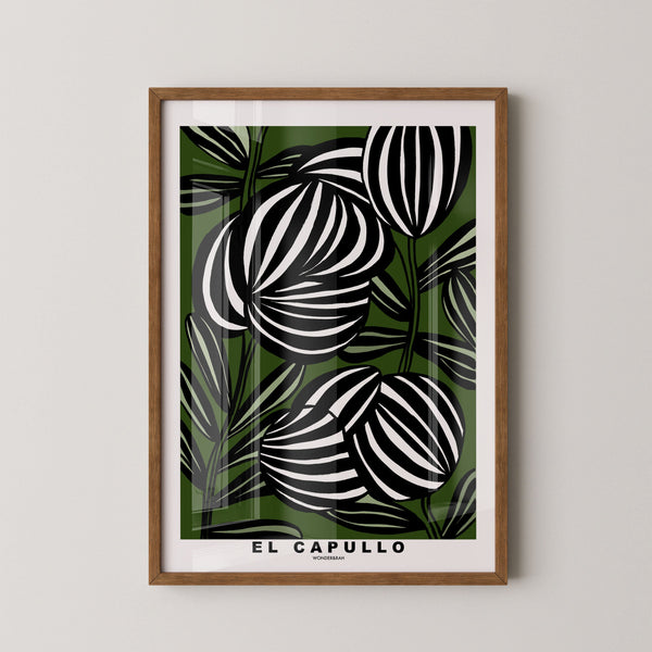 Green El Capullo Floral Print
