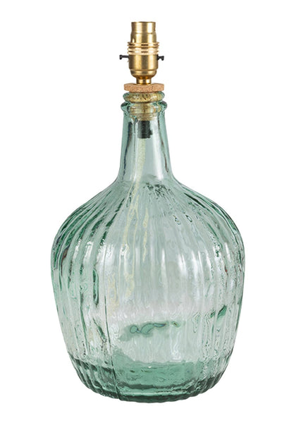 Florence Ripple Glass Table Lamp Base - Sea Mist - Casa by Josephine Jenno