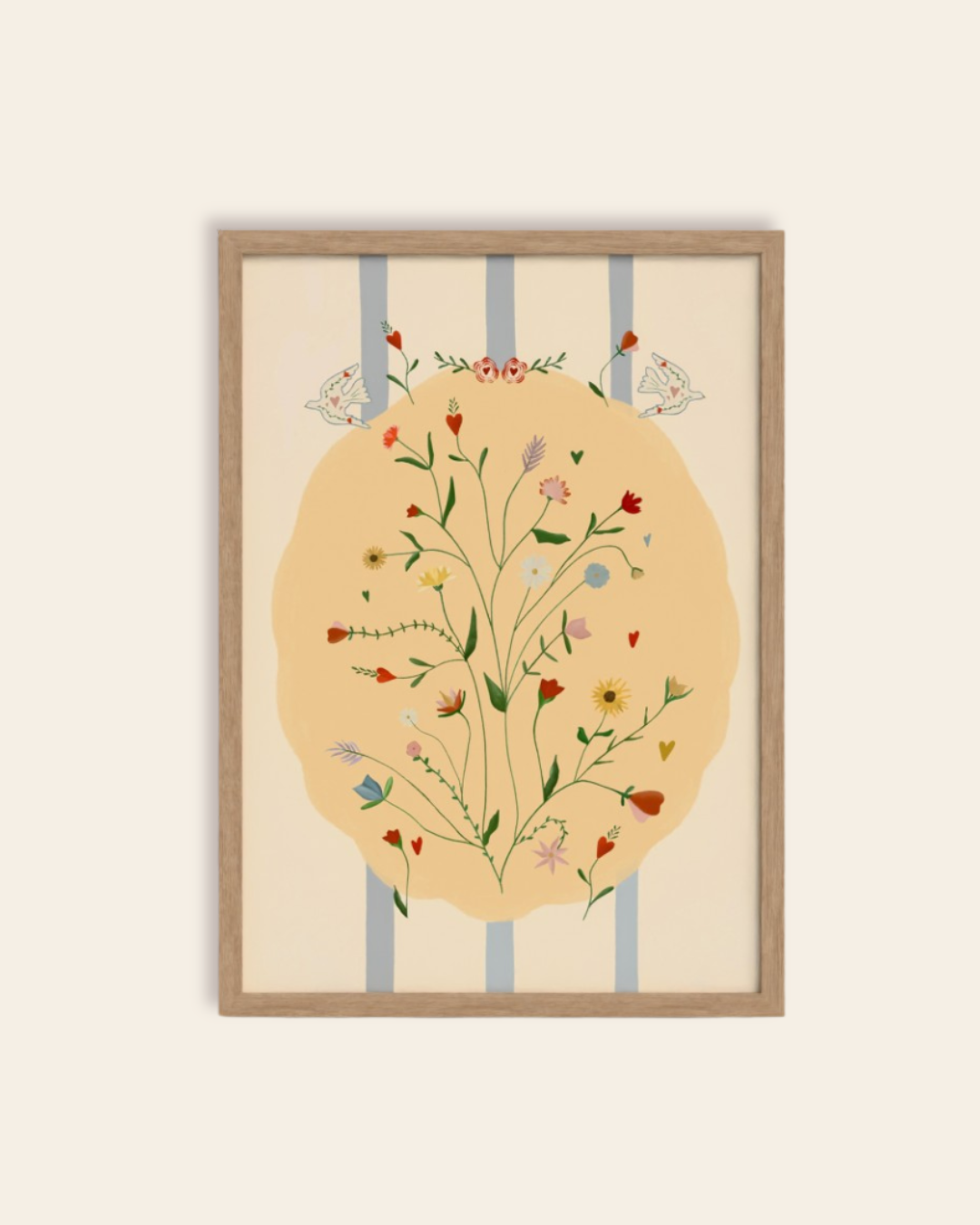Folk Vines Art Print