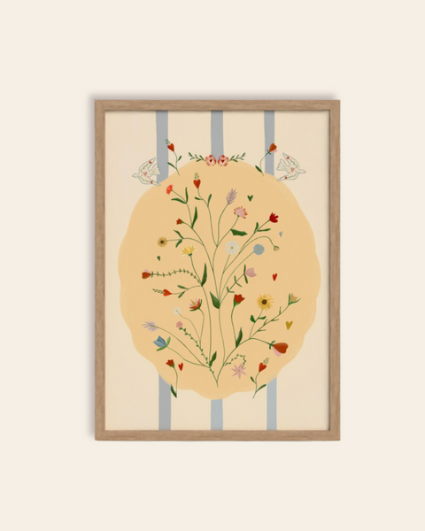 Folk Vines Art Print