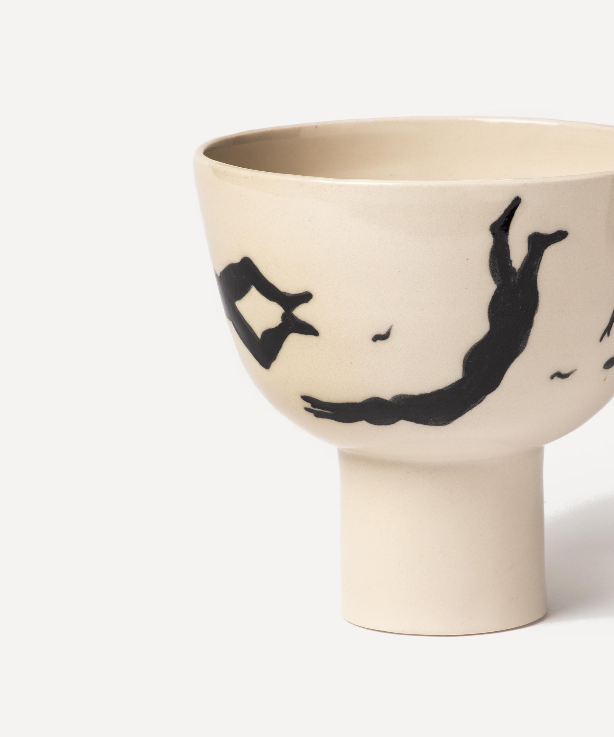 Swimmer's Footed Bowl