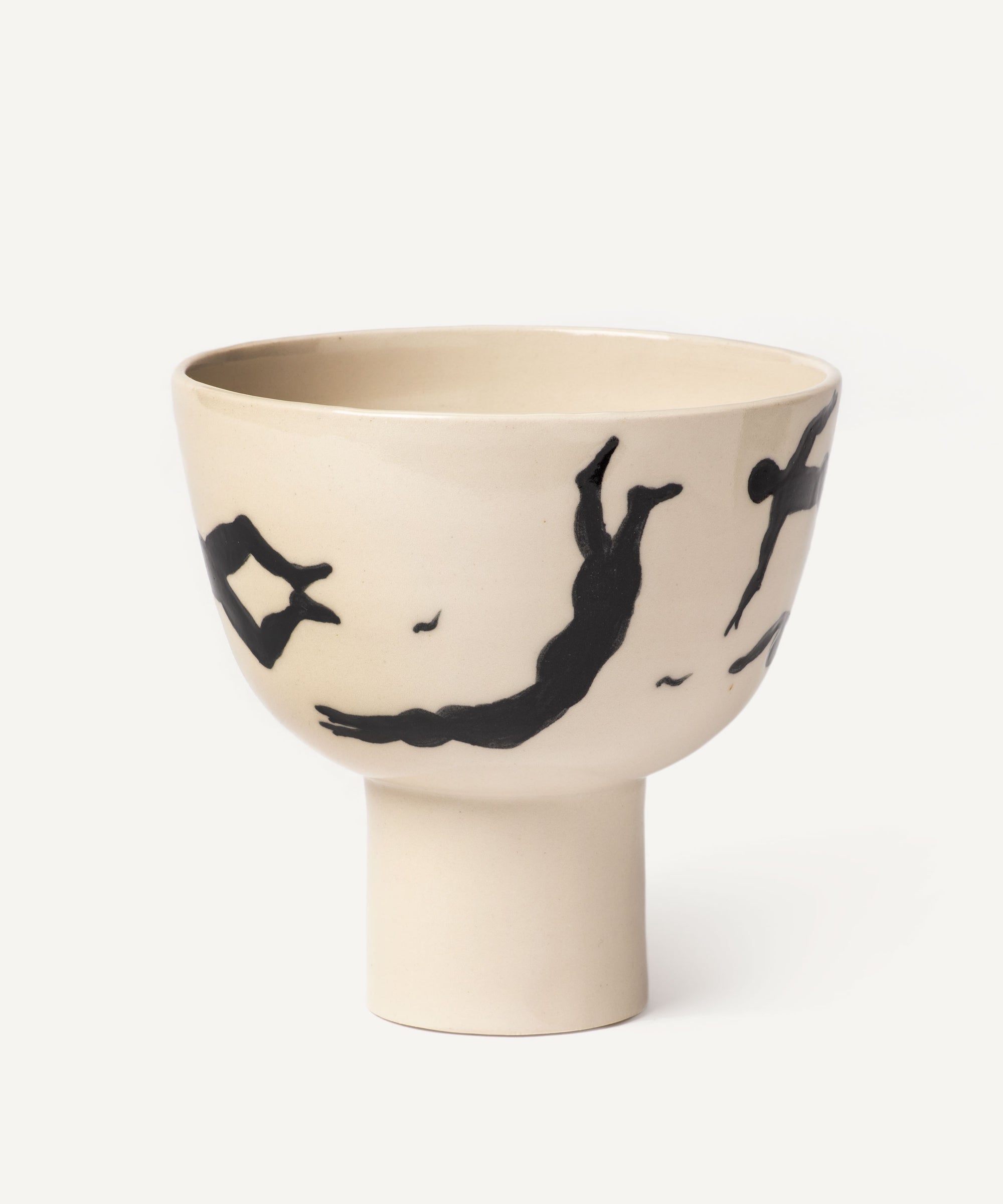 Swimmer's Footed Bowl