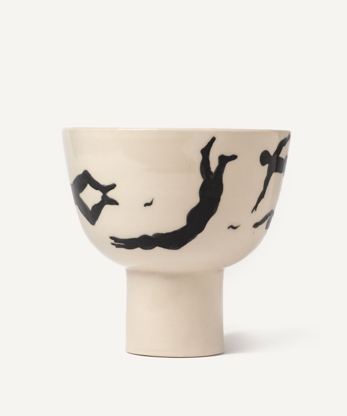 Swimmer's Footed Bowl