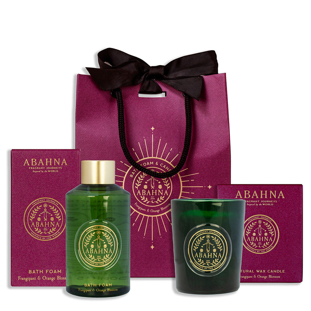 Bathe By Candlelight - Bath Foam & Candle - Frangipani & Orange Blossom
