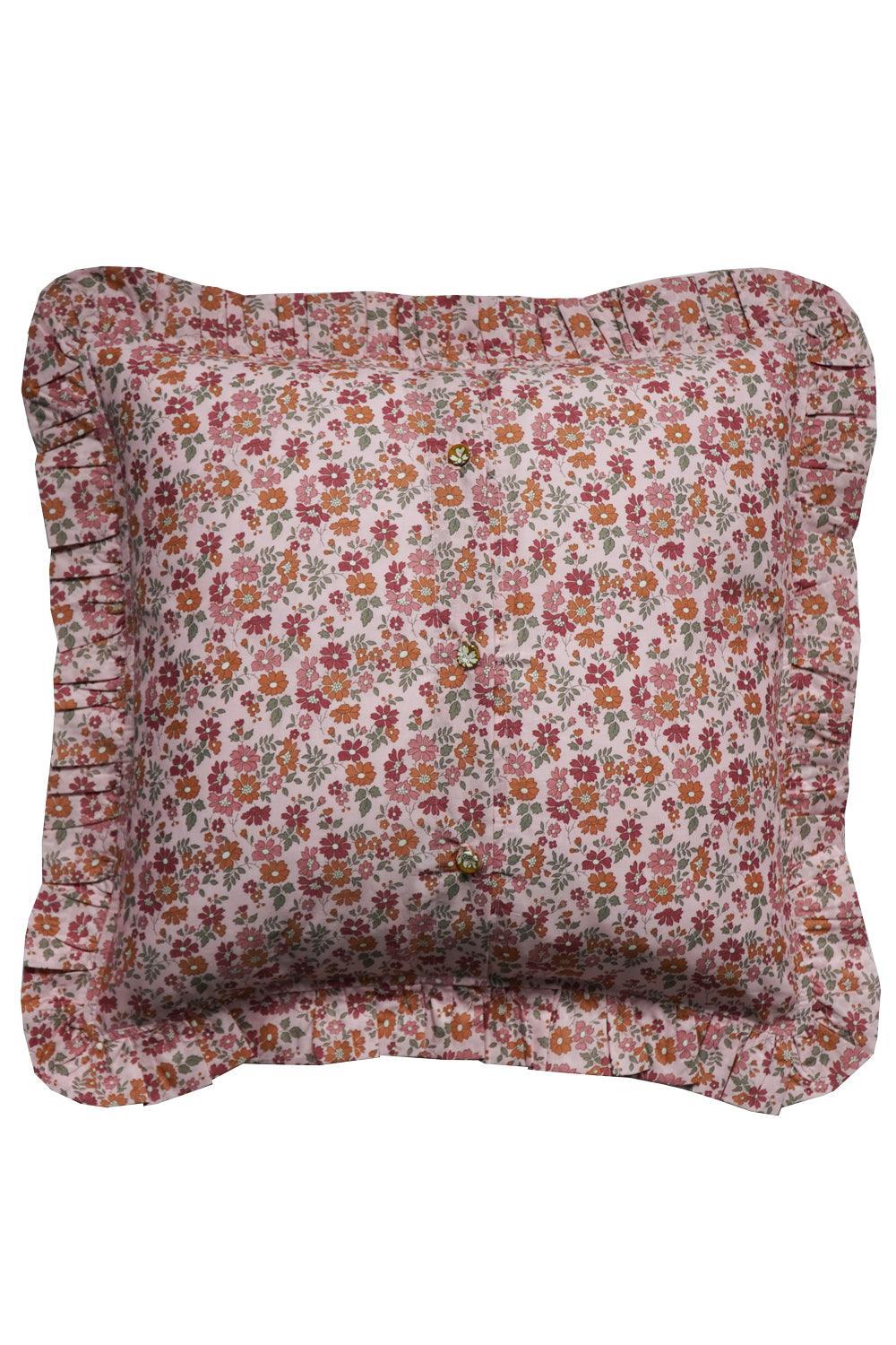 Frill Cushion made with Liberty Fabric CAPEL FLORET - Coco & Wolf