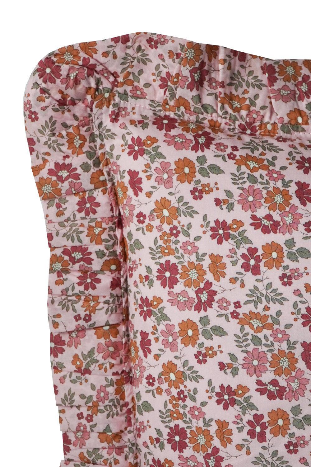 Frill Cushion made with Liberty Fabric CAPEL FLORET - Coco & Wolf