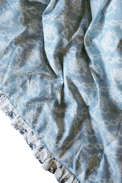Reversible Ruffle-Edge Heirloom Quilt Made With Liberty Fabrics & Bridgerton Amelie Luise & Garland Hampers