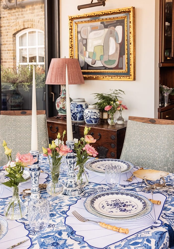 From Jaipur with Love Blue and White Tablecloth - Casa by Josephine Jenno