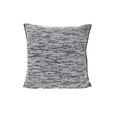 front side of navy fuzzy knit pillowcase in organic cotton and recycled polyamide