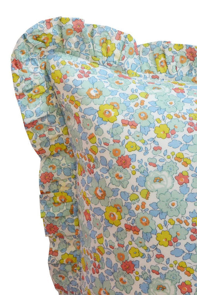 Frill Edge Pillowcase made with Liberty Fabric BETSY SAGE - Coco & Wolf