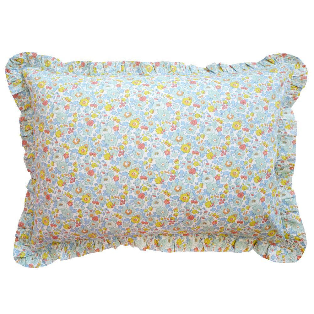 Frill Edge Pillowcase made with Liberty Fabric BETSY SAGE - Coco & Wolf