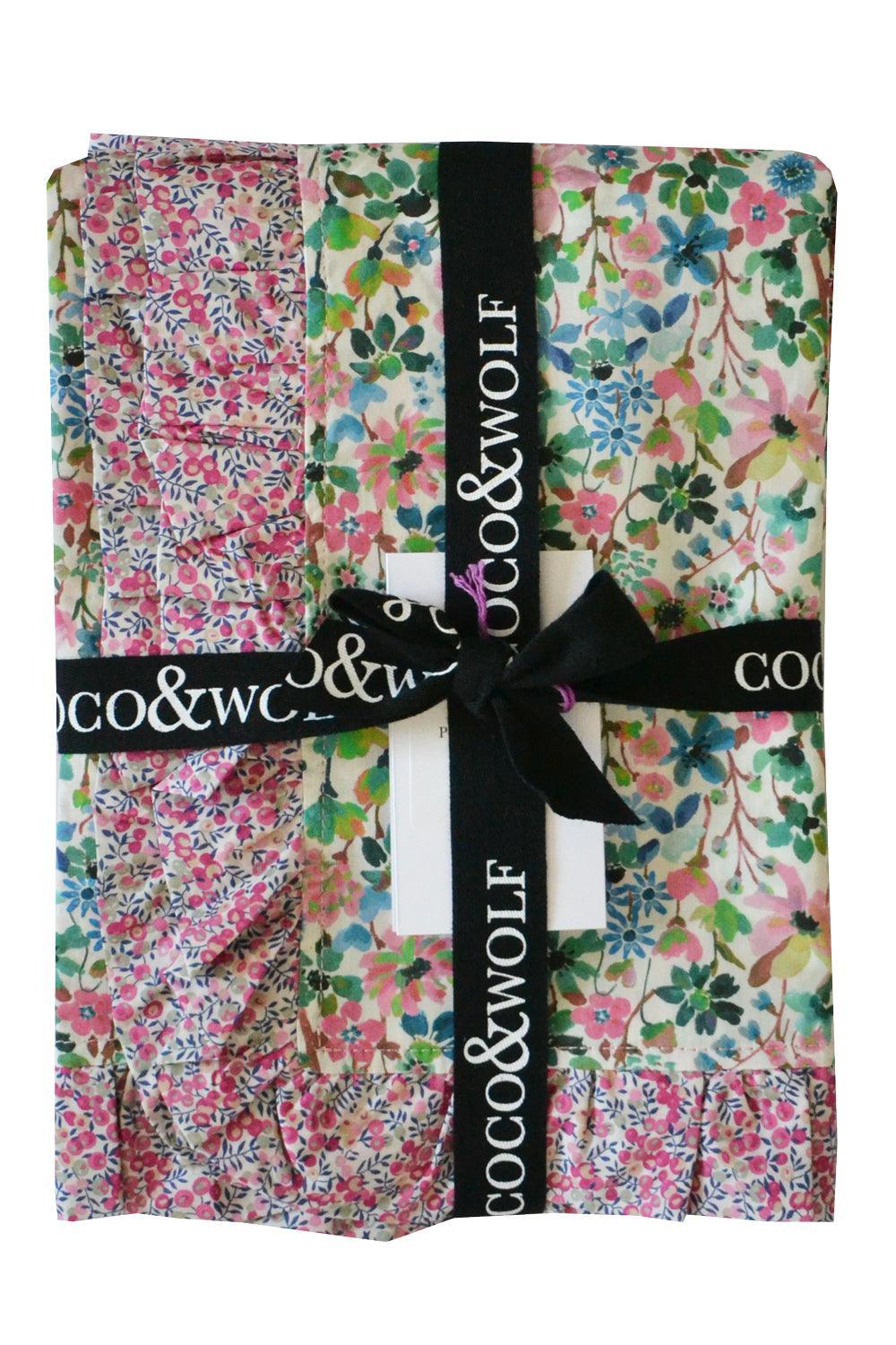 Frill Edge Pillowcase made with Liberty Fabric DREAMS OF SUMMER - Coco & Wolf