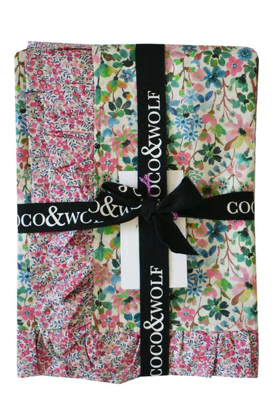 Frill Edge Pillowcase made with Liberty Fabric DREAMS OF SUMMER - Coco & Wolf