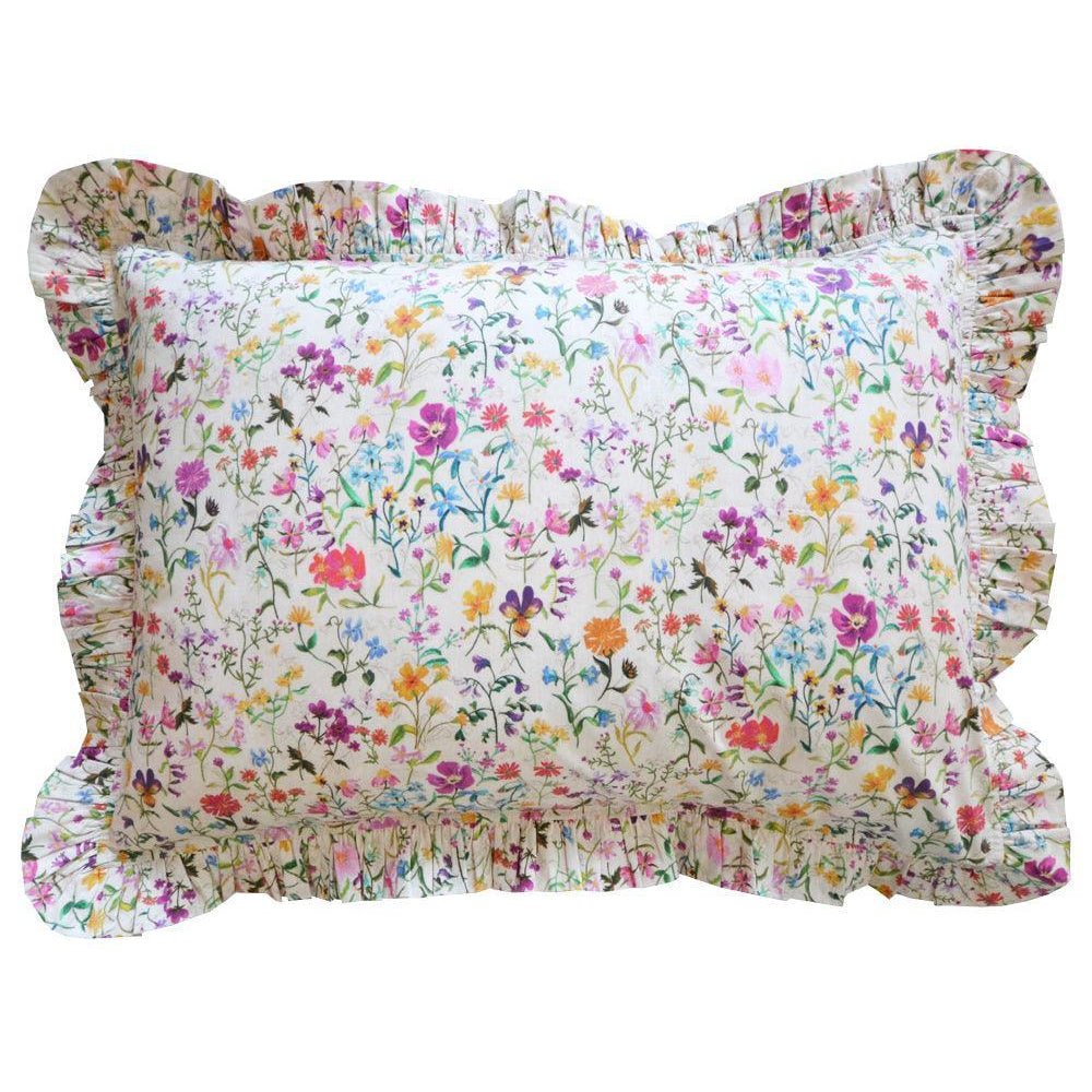 Frill Edge Pillowcase made with Liberty Fabric LINEN GARDEN - Coco & Wolf