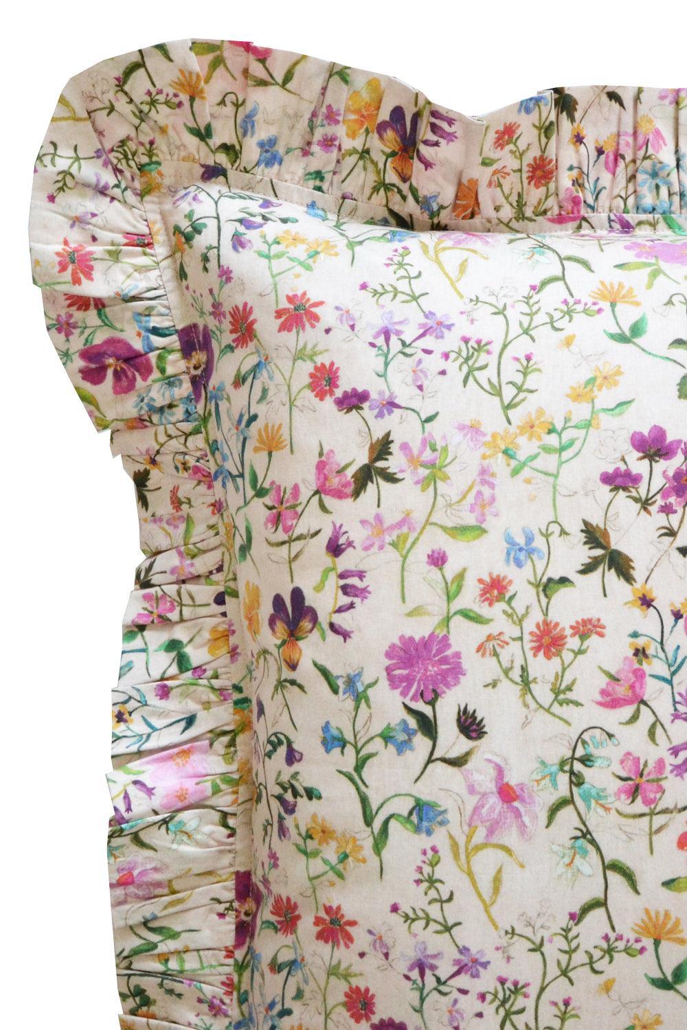 Frill Edge Pillowcase made with Liberty Fabric LINEN GARDEN - Coco & Wolf