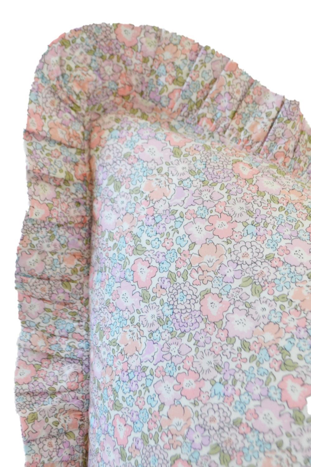 Frill Edge Pillowcase made with Liberty Fabric MICHELLE LILAC - Coco & Wolf