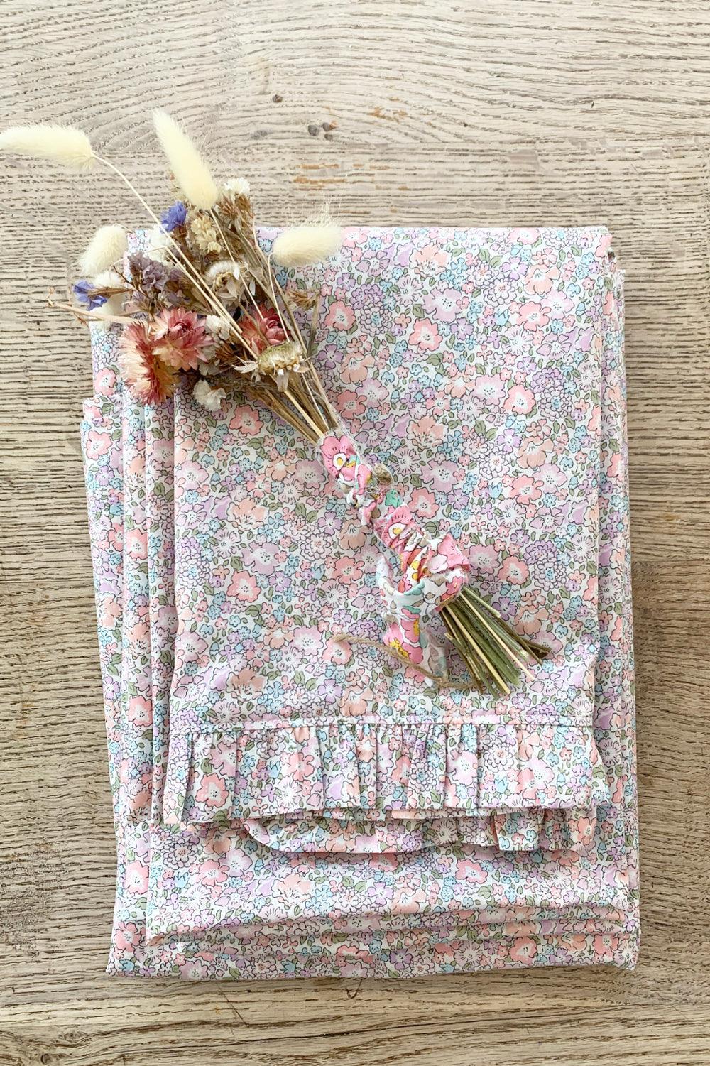 Frill Edge Pillowcase made with Liberty Fabric MICHELLE LILAC - Coco & Wolf