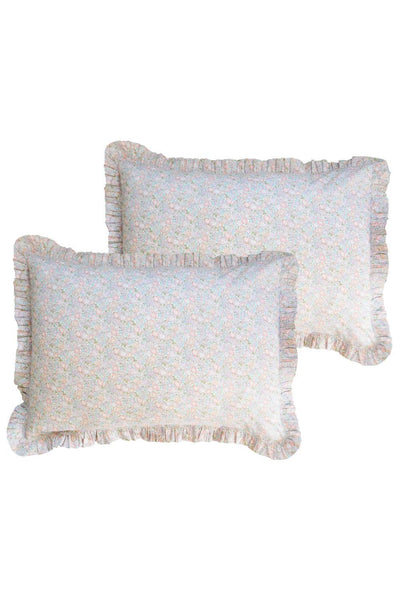 Frill Edge Pillowcase made with Liberty Fabric MICHELLE LILAC - Coco & Wolf