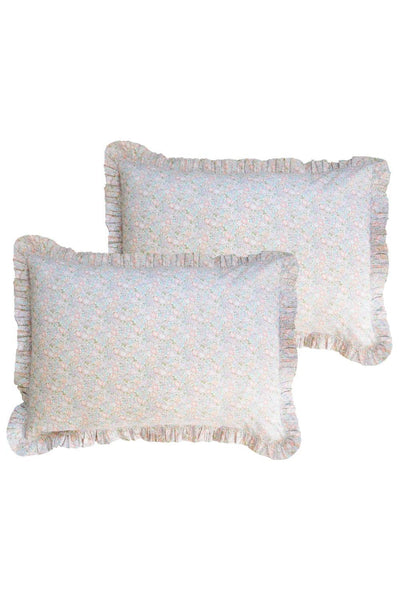 Frill Edge Pillowcase made with Liberty Fabric MICHELLE LILAC - Coco & Wolf