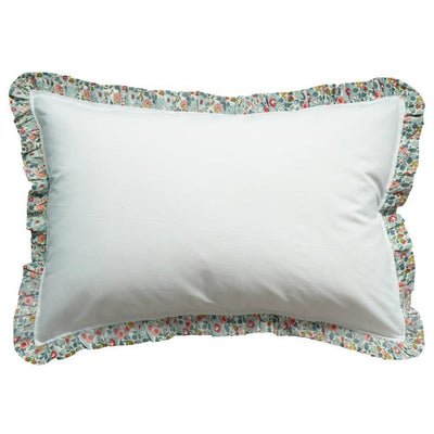 Frill-Edge White Duvet Set made with Liberty Fabric BETSY GREY - Coco & Wolf