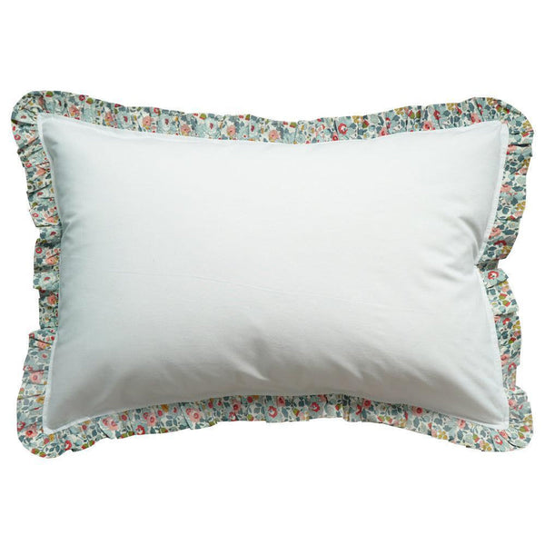 Frill-Edge White Duvet Set made with Liberty Fabric BETSY GREY - Coco & Wolf