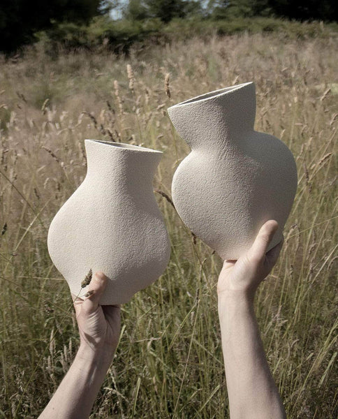 Ceramic Vase  ‘Amphora - White ’