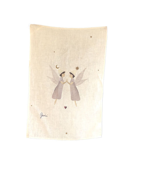 Linen Tea Towel "Gemini"