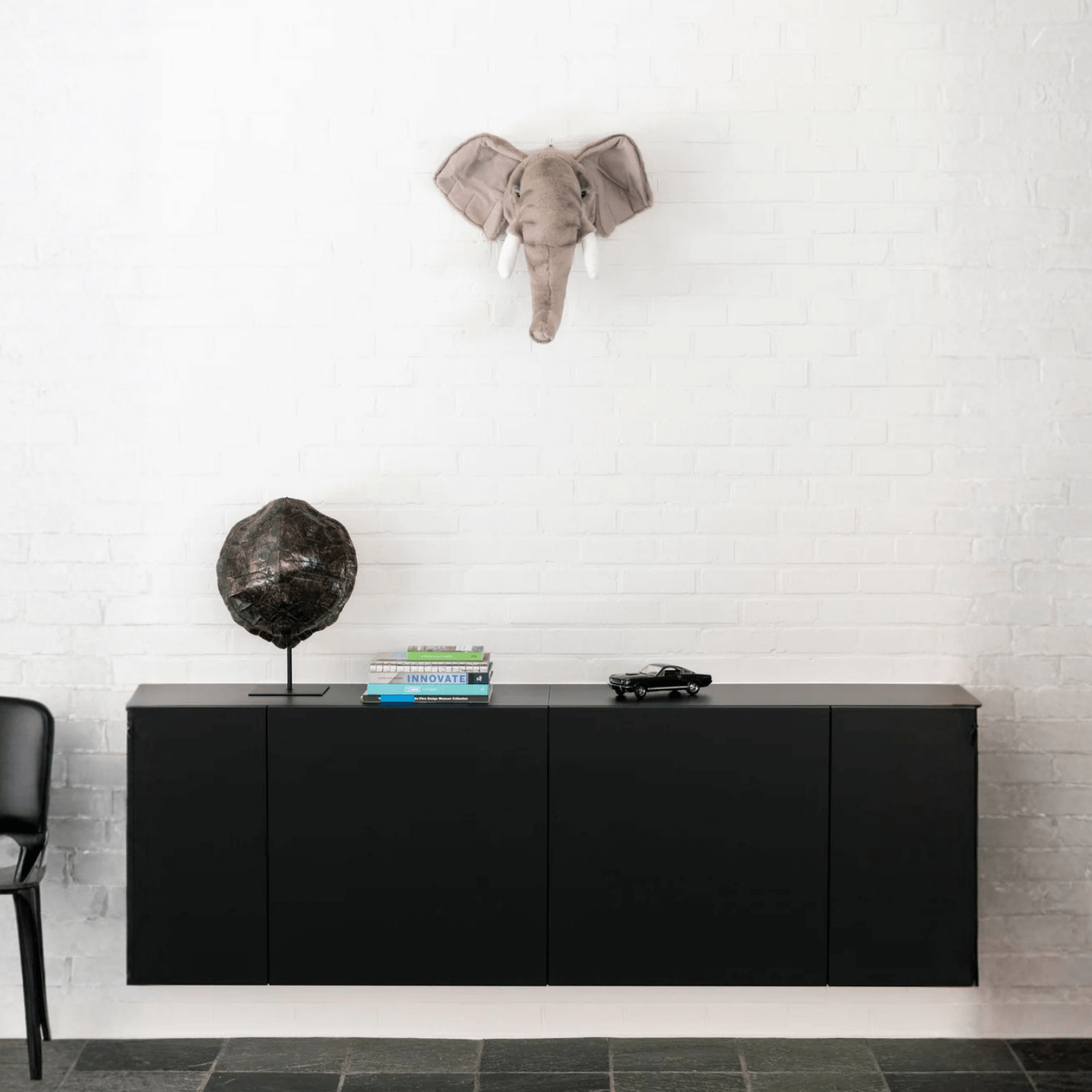 George the Elephant Wall Mounted Plush Head