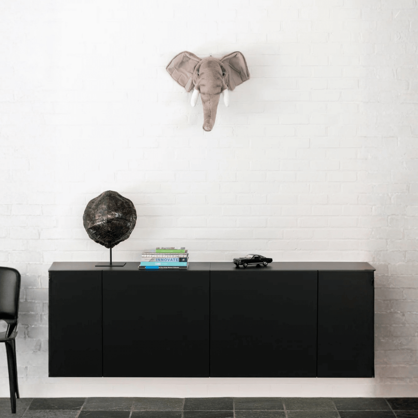 George the Elephant Wall Mounted Plush Head