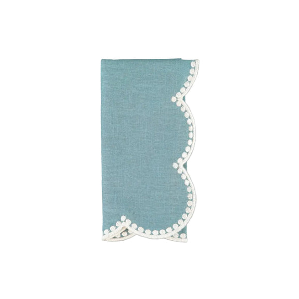 Napkin Gotas, Blue with White