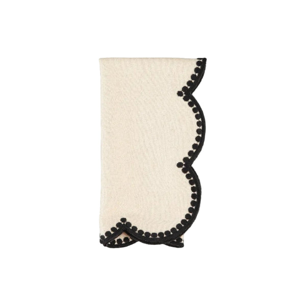 Napkin Gotas, Beige with Black