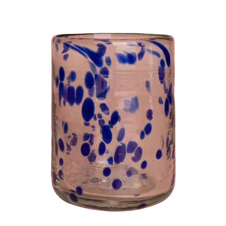 Louisa Confetti Tumbler, Blue - Set of 4