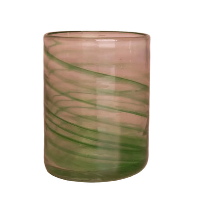 Olivia Swirl Tumbler, Green - Set of 4