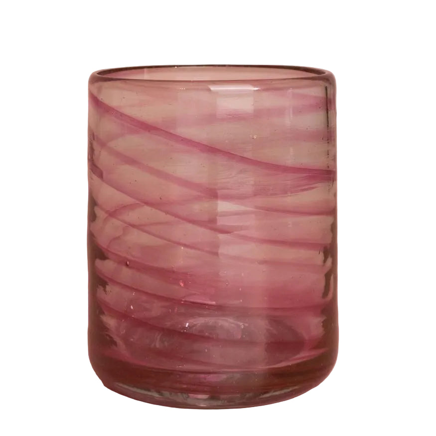 Olivia Swirl Tumbler, Pink - Set of 4