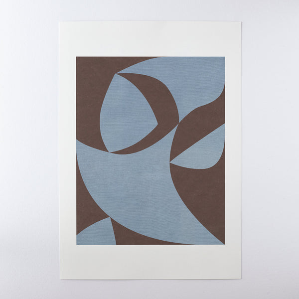 Glide Sky/Brown Print
