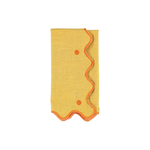 Napkin Óbidos, Yellow with Terracotta