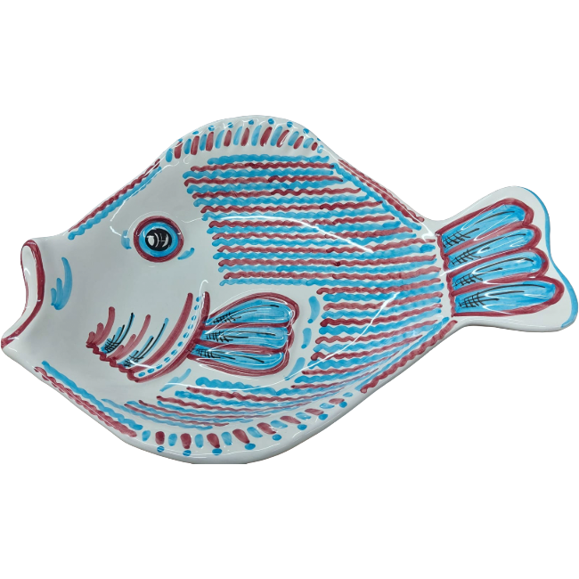 Portofino Large Fish Platter, Turquoise