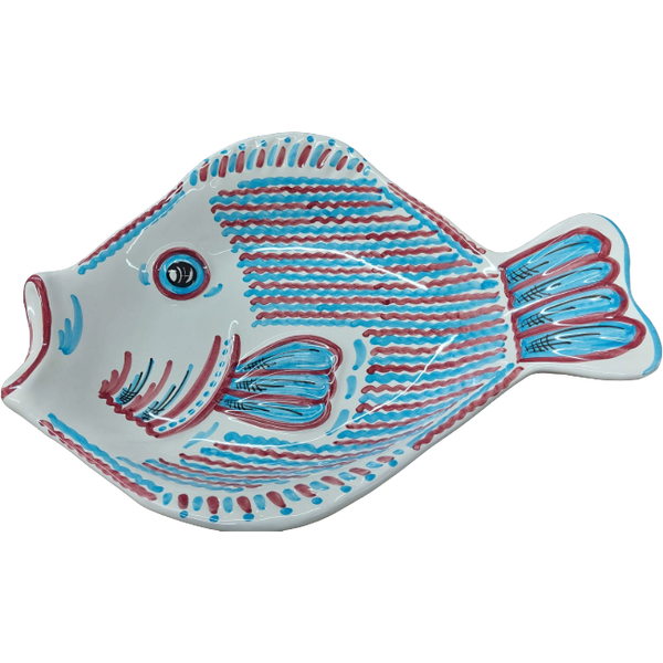 Portofino Fish Platter, Turquoise