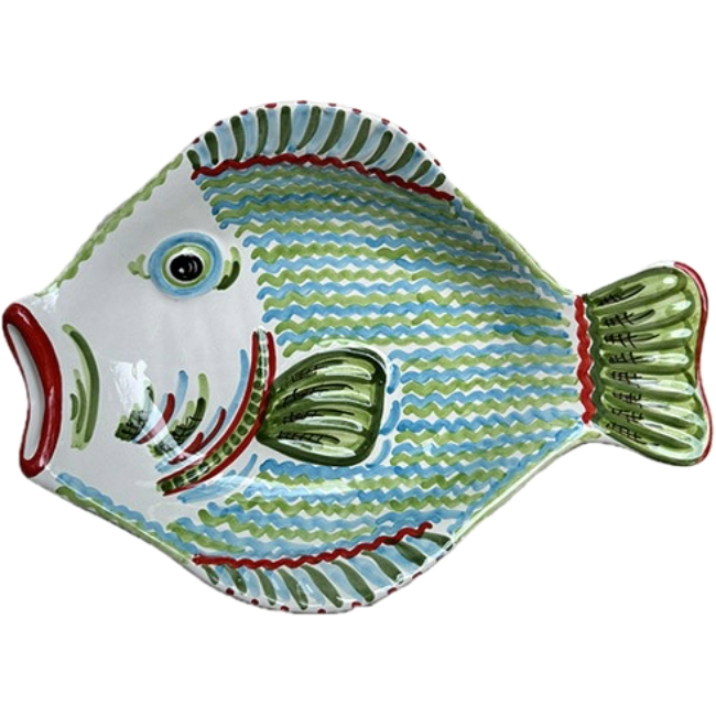 Large Green Portofino Fish Platter
