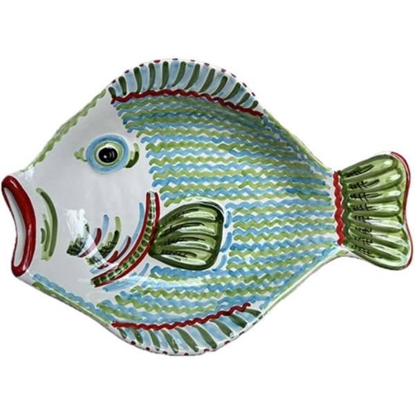 Large Green Portofino Fish Platter