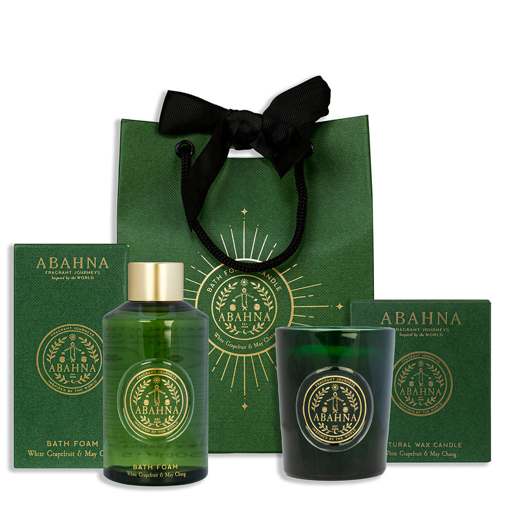 Bathe By Candlelight - Bath Foam & Candle - White Grapefruit & May Chang
